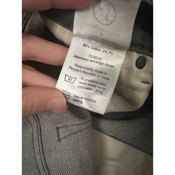 Doublewood Project Jeans Grey Japanese Selvedge Straight Leg Denim 26 - Picture 4 of 5